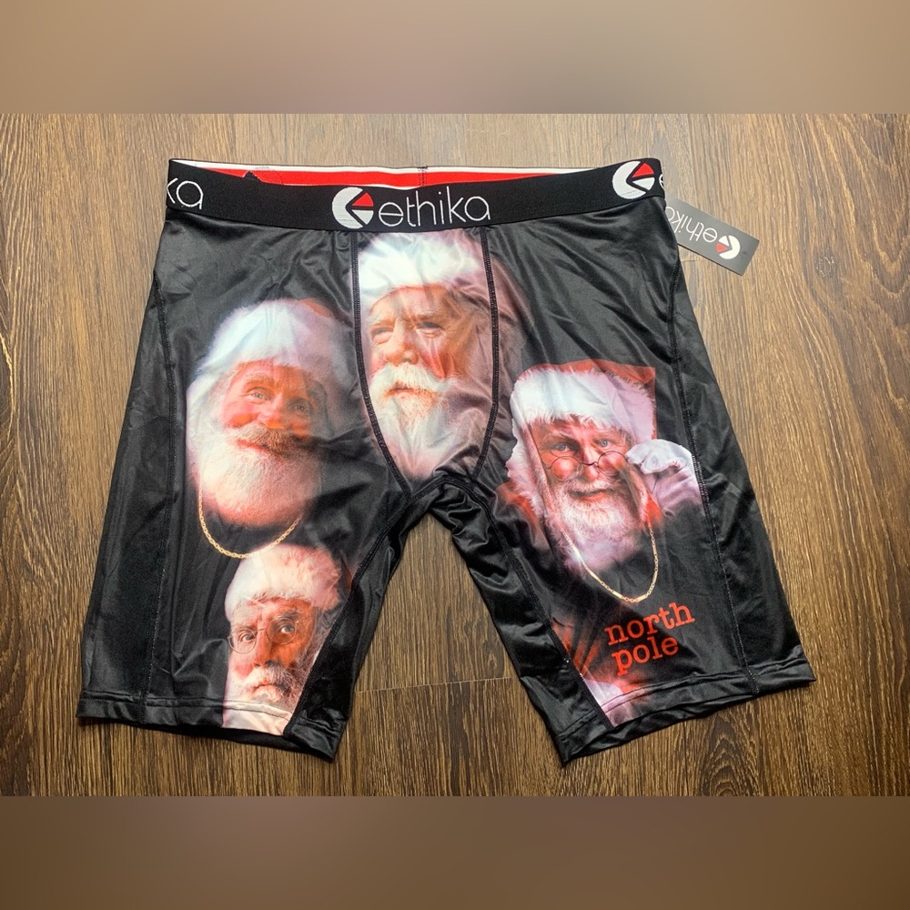 MENS ETHIKA CHRISTMAS SANTA NORTH POLE BOXER BRIEF SIZE XL